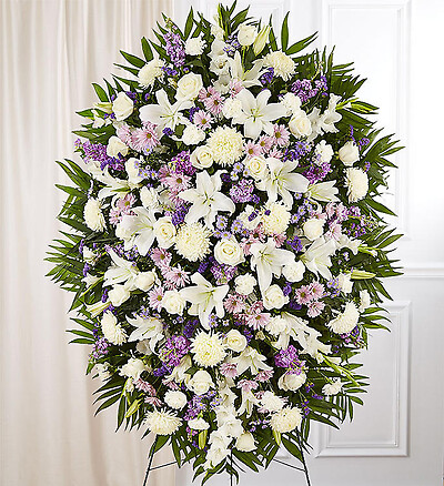 Lavender &amp;amp; White Sympathy Standing Spray