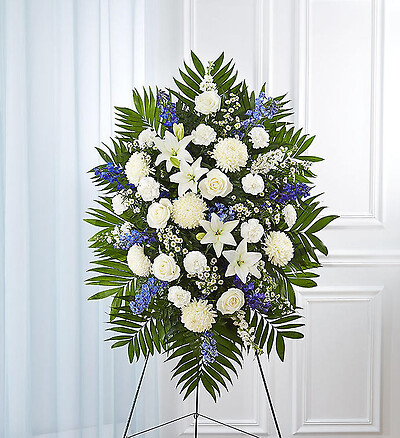 Blue &amp;amp; White Sympathy Standing Spray