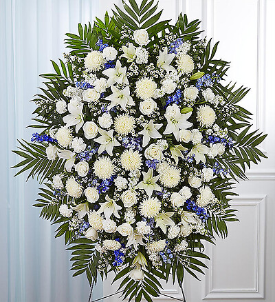 Blue &amp;amp; White Sympathy Standing Spray