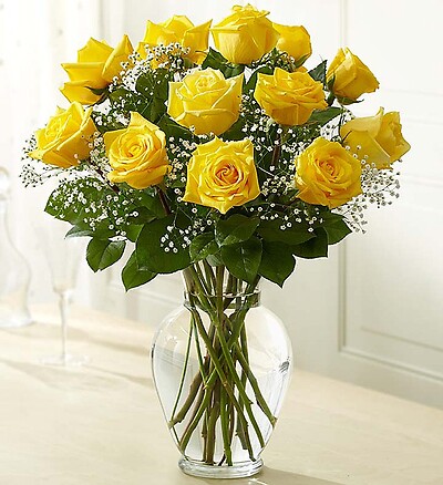 Rose Elegance™ Premium Long Stem Yellow Roses